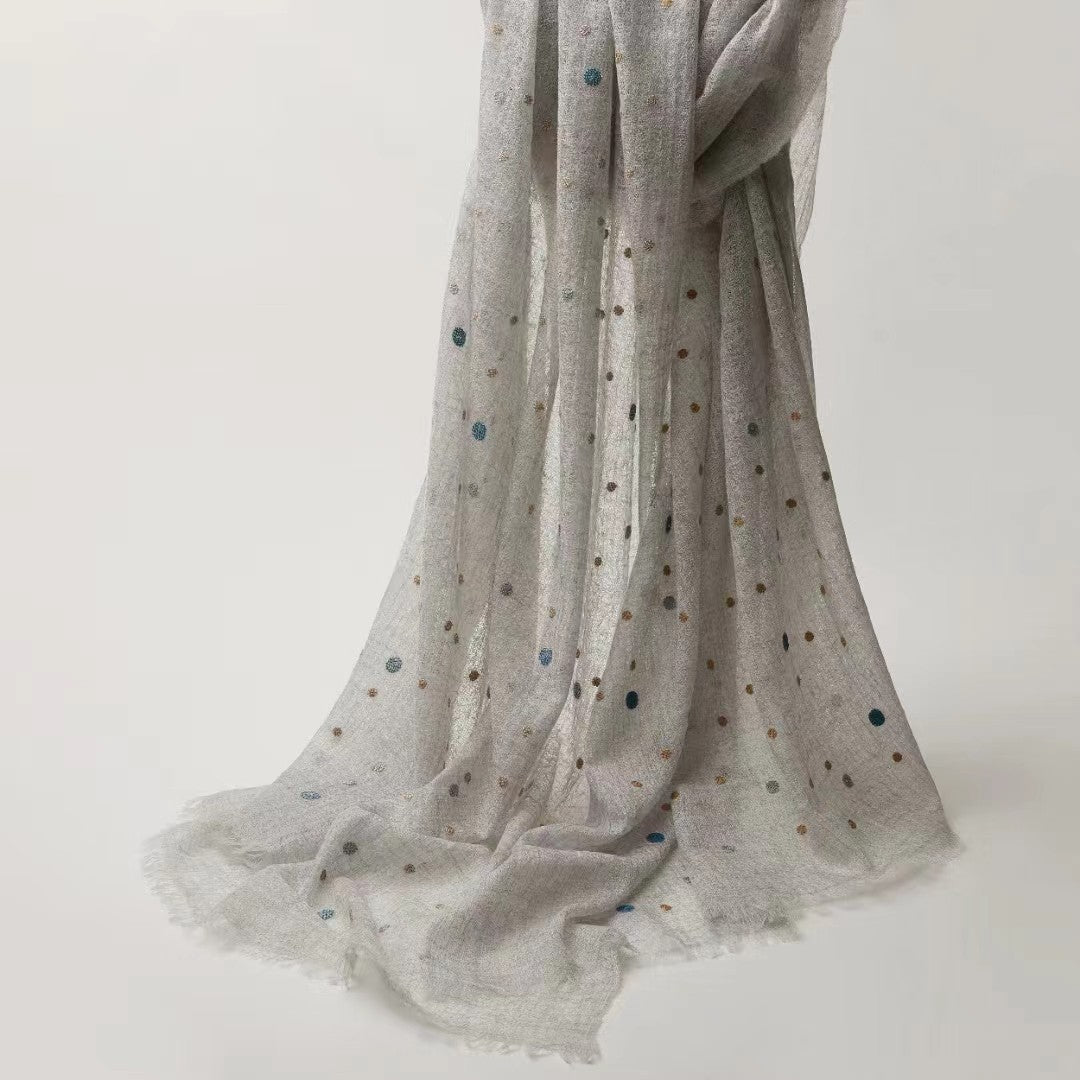 Embroidered Gauze Stole