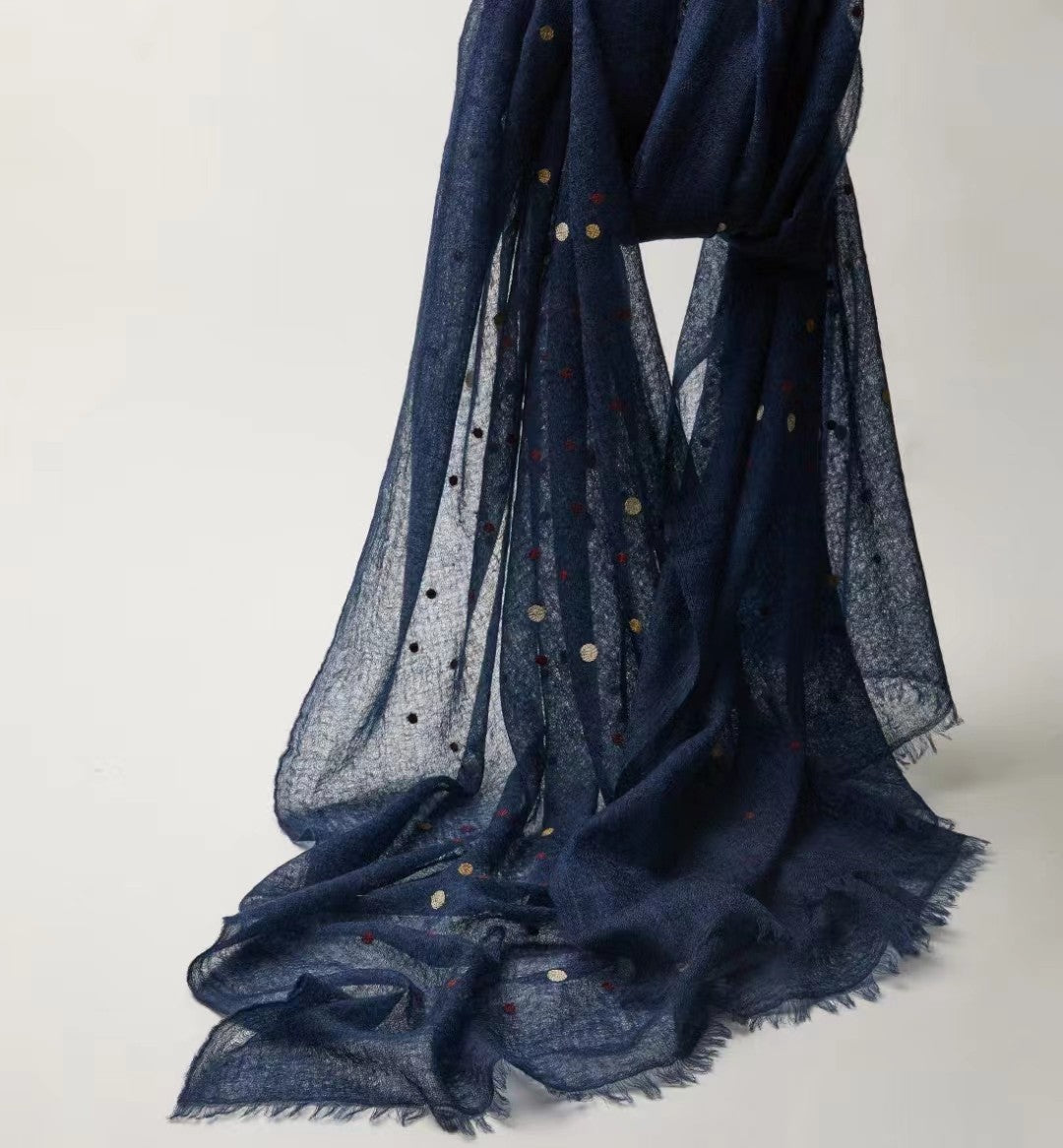 Embroidered Gauze Stole