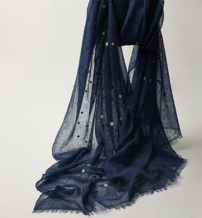 Embroidered Gauze Stole