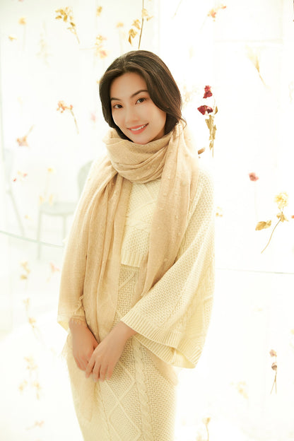 Embroidered Gauze Stole