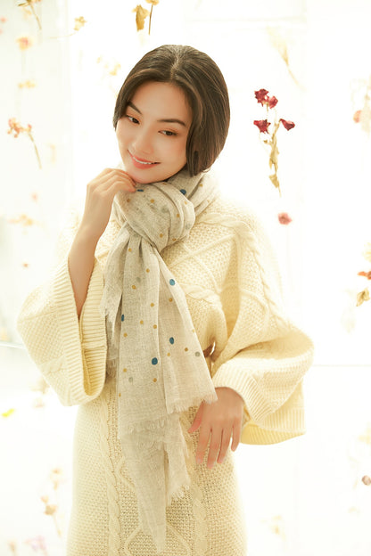 Embroidered Gauze Stole