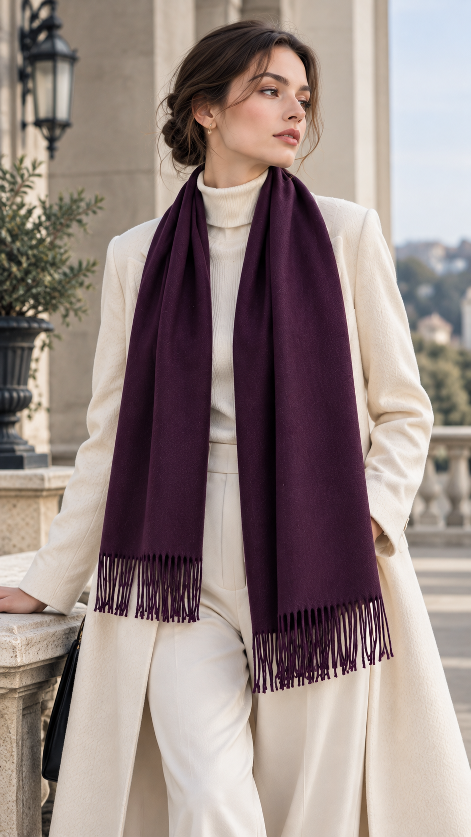 C02 cashmere stole styling: CLASSIC DRAPE