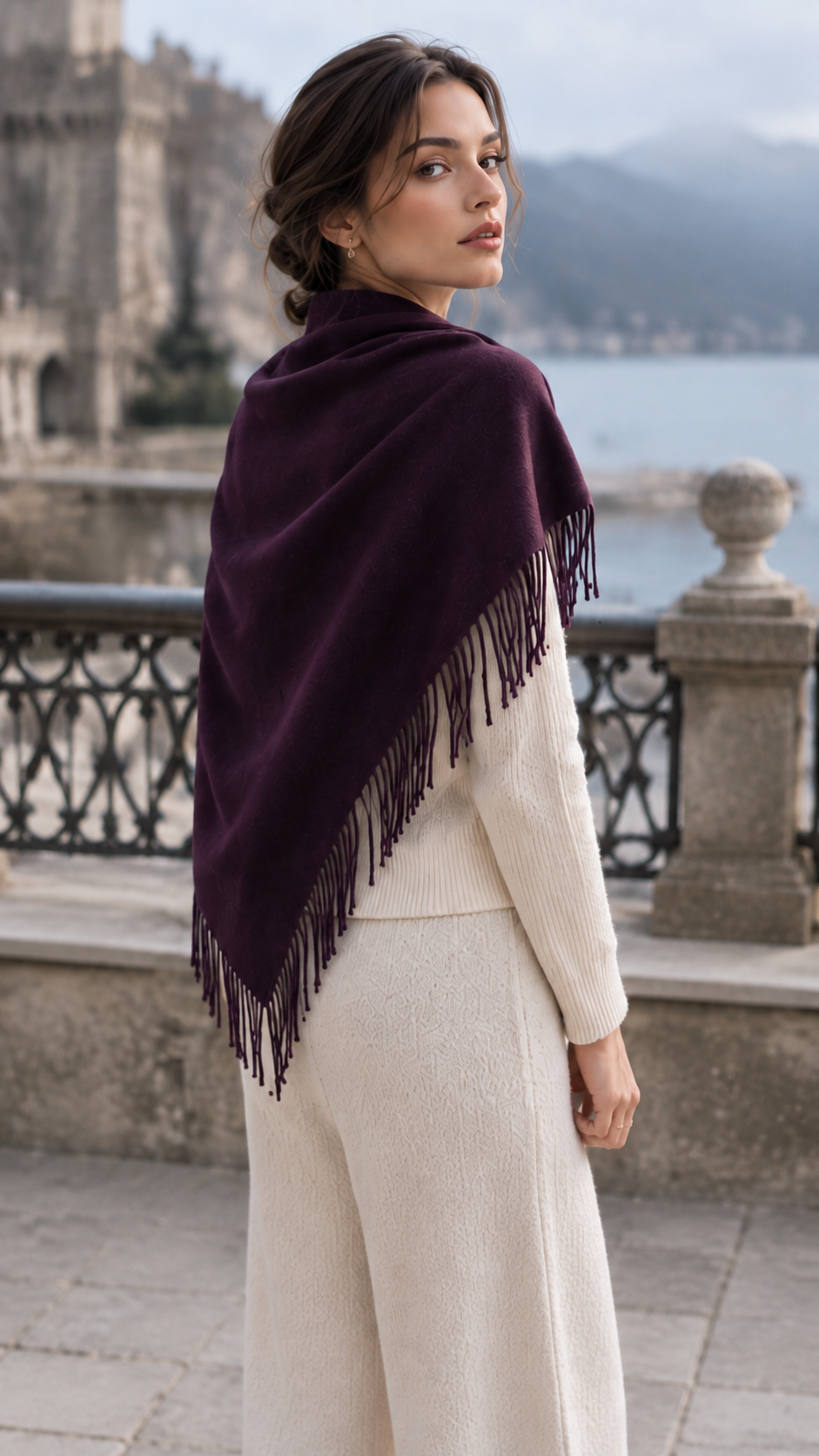 C02 cashmere stole styling: OPEN SHAWL