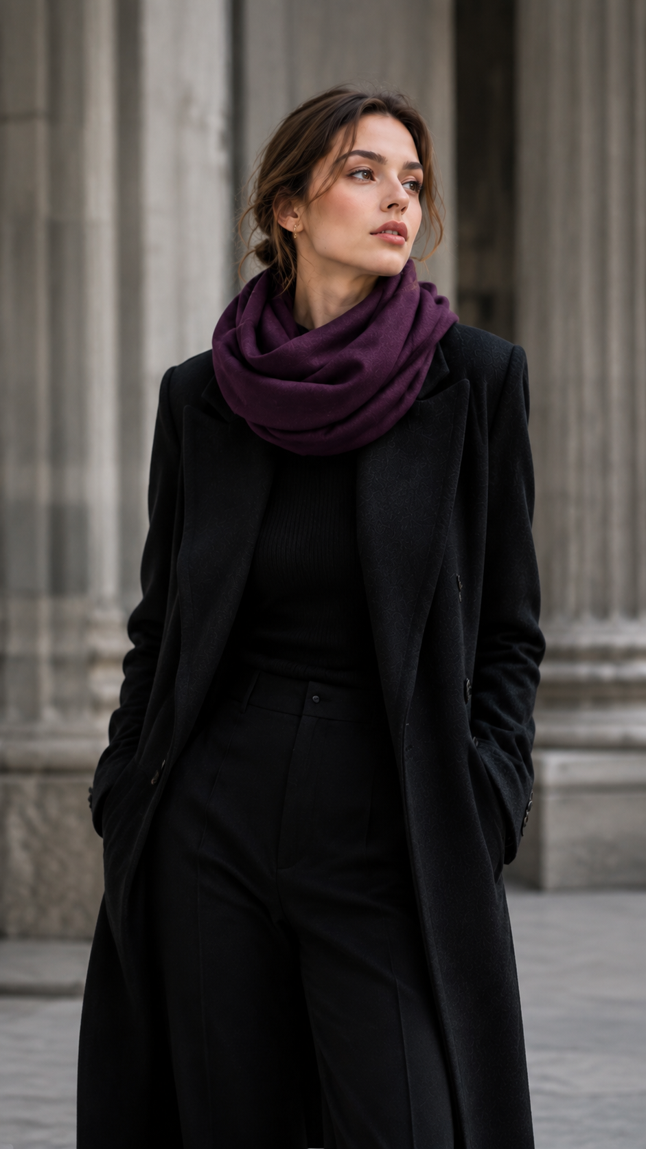 C02 cashmere stole styling: LOOP WRAP